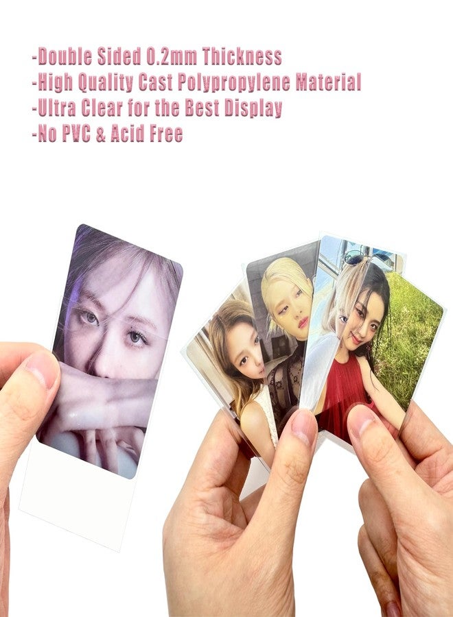 Neffliwe 100 Pcs Photocard Sleeves 58x89mm Clear Polypropylene Photo Card Protector for Albums Photocards, No PVC and Acid Free (50Pcs x2 Pack) - Image 2